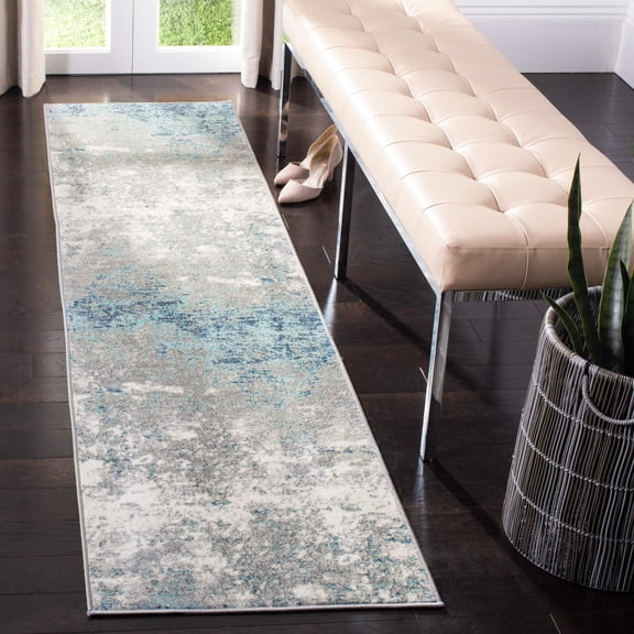 Safavieh Jasper Brandt Abstract Overdyed Runner Rug, Gray/Blue, 2' x 8'