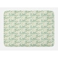 thumbnail image 1 of Art Nouveau Bath Mat, Pastel Toned Spring Theme Vintage Wings Seasonal Floral Pattern, Non-Slip Plush Mat Bathroom Kitchen Laundry Room Decor, 29.5 X 17.5 Inches, Pale Almond Green Cream, Ambesonne, 1 of 2