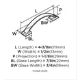 thumbnail image 2 of Amerock BP29349 Candler 3 Inch Center to Center Handle Cabinet Pull, 2 of 3