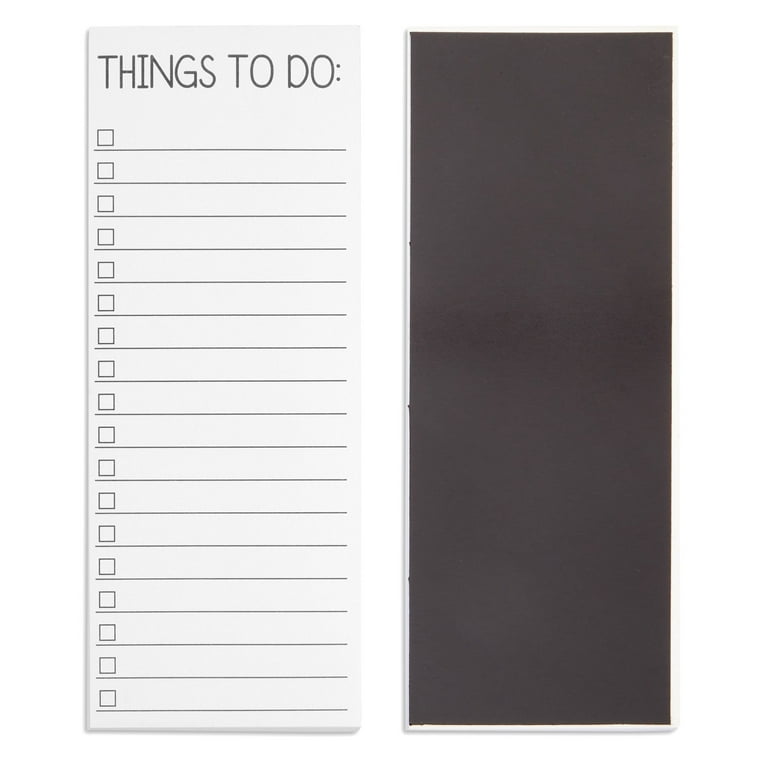 Weekly Planner Desktop List Note Pad To Do List with Magnet Mountings for  Fridge Locker (90 Sheets 9 x 6)