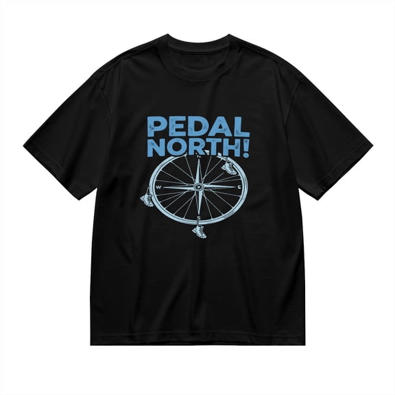 PEDAL NORTH,Bike Wheel With Shoes Print, Vintage T Shirt, Cotton T-Shirt for Men, 23666285,S