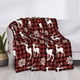 thumbnail image 3 of Fotbe Plaid Reindeer Snowflakes Manta de Franela con Estampado, Manta Ultrasuave para Cama, Sofá, Auto, Hipoalergénica y Antibolitas-40"x30", 3 of 6