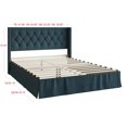 thumbnail image 1 of Billy Tufted Upholstered Platform Bed Denim Blue - Twin, 1 of 5