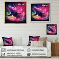 Designart "Colorful Song of the Abstract Whale" Animals Framed Wall Art