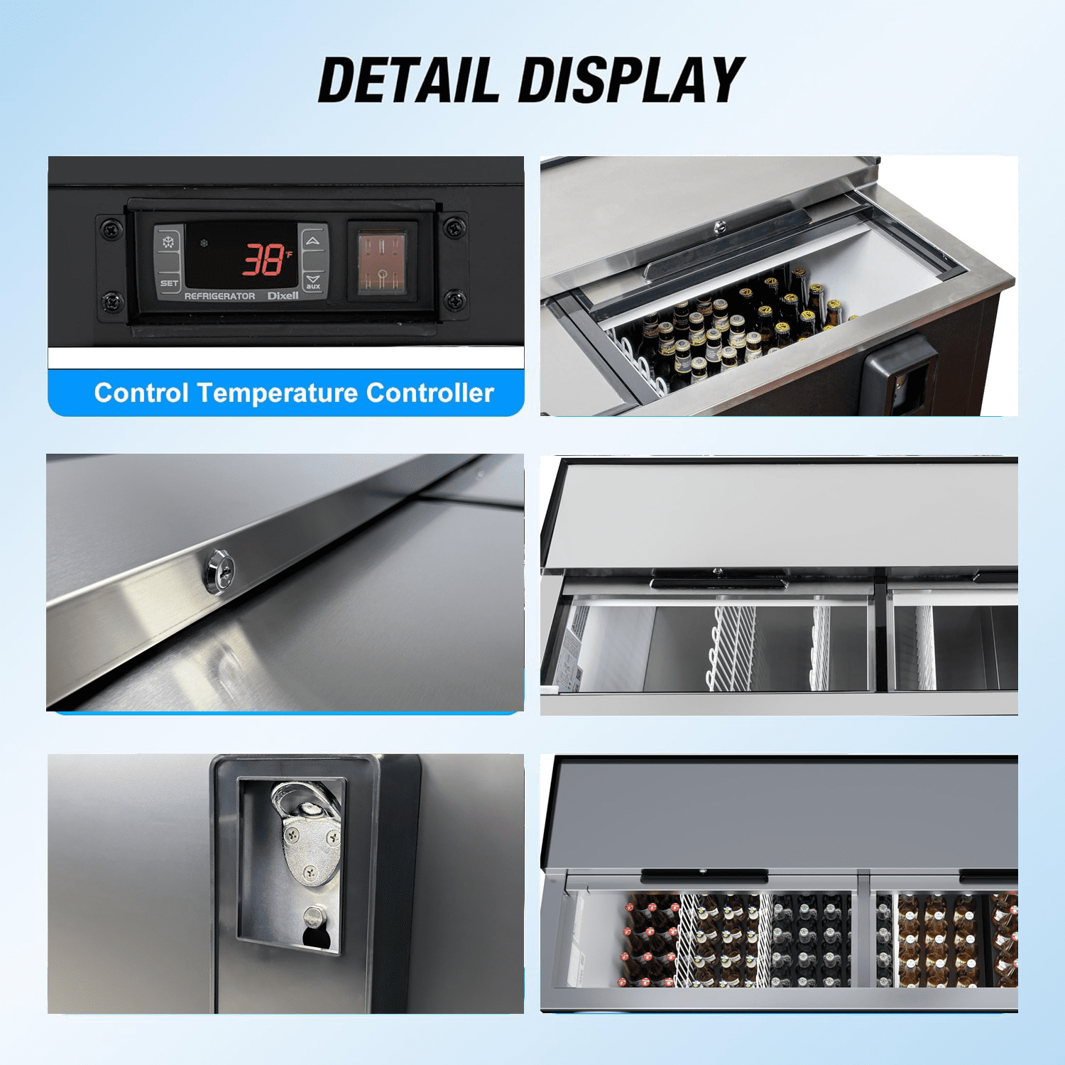 Cooler Depot 50 ins, 12 cu.ft,  Commercial Beer Bottle Cooler Glass Froster Plate Chiller