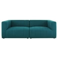 thumbnail image 1 of Modway Bartlett Causeuse Rembourrée en Tissu 2 Pcs, Bleu Sarcelle, 1 of 10