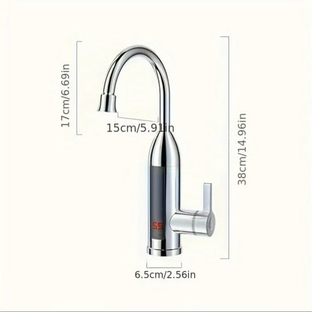 

LXJNGSJ Highly Efficient Instantaneous Digital Display Quick-heating Heating Faucet for Kitchen and Bathroom - Model RX-012