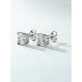 thumbnail image 2 of Imperial 1/2Ct TDW Round Cut Diamond Solitaire Stud Earrings in Sterling Silver, 2 of 6