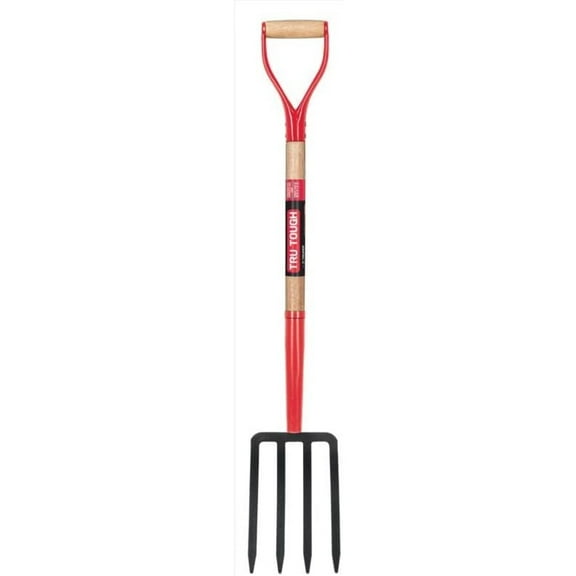 Bilot 30293 Spading Fork  4 Tines, 30 Inch Wood & Steel D-Handle