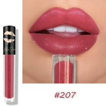Lip Gloss, Matte Lip Glaze, Multi-Color Crystal Diamond Lipstick with Fine Flash Glitter, Moist and Shiny High-End European Style Lip Makeup Tool