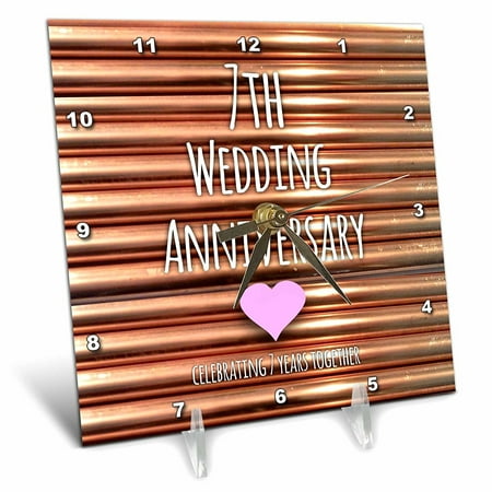 3dRose 7th  Wedding  Anniversary  gift Copper celebrating 7  