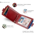 thumbnail image 6 of Serman Brands Slim Wallet Money Clips | Bifold Leather Wallet | RFID Blocking Minimalist Bifold Men Wallet | Stylish and Secure Wallet | Ruby Red, 6 of 6