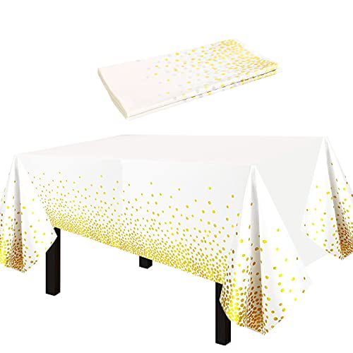 Ivory 2 Plastic Rectangular Tablecloths 54X 108 Table Cover