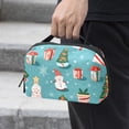 thumbnail image 2 of Christmas Hard Drive Bags Travel Case Charging Cord Organizer - Oxford Cloth Waterproof Electronics Digital Accessories Pouch with Organizer Charger Station - 5.9x9.44x3.14 in, 2 of 6