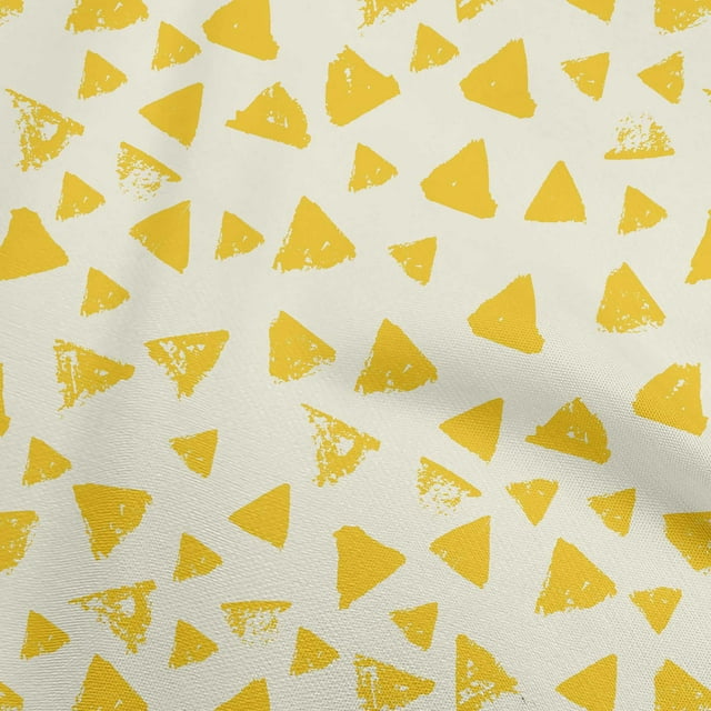 oneOone Velvet Yellow Fabric Geometric Sewing Craft Projects Fabric Prints By Yard 58 Inch Wide