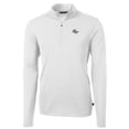 thumbnail image 2 of Men's Cutter & Buck White George Washington University Big & Tall Virtue Eco Pique Recycled Quarter-Zip Pullover Top, 2 of 3