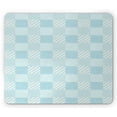 thumbnail image 1 of Ivory and White Mouse Pad, Dots Zigzags and Diagonal Stripes Pastel Toned Geometric Design, Rectangle Non-Slip Rubber Mousepad, Pale Blue and White, by Ambesonne, 1 of 2