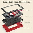 thumbnail image 4 of FIEWESEY Case for for Alcatel Joy Tab 2 Tablet 8-inch 2020 Release (Model: 9032Z) - [Built-in Kickstand] Anti Slip Kids Friendly Shockproof Silicone Protective Cover (Red/Black), 4 of 8
