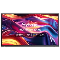 SYLVOX Outdoor TV, 43" Google TV with Dobly Atmos, Google Assistant, 4K 2000nits Full Sun Outside Television, IP55 Waterproof for All Weather (Pool Pro 2.0 NEW)