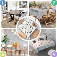 thumbnail image 4 of White Cosmic Pattern Square Tablecloth,Waterproof Square Table Cover,Wipeable Spillproof Washable Table Cover for Home Kitchen Party Decor 42"X42"(107x107cm), 4 of 6