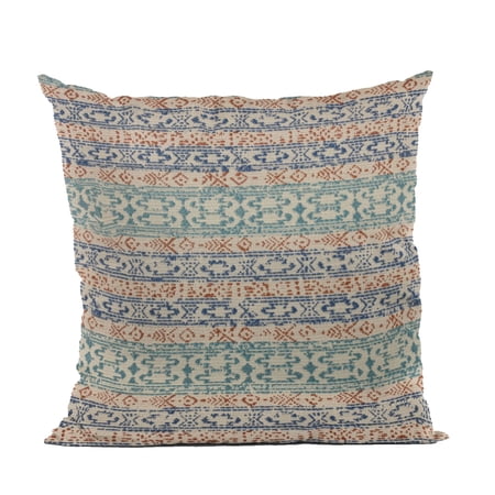 Plutus Brands Blue Plutus Lined Stripe Luxury Throw Pillow 22 in x 22in Double Sided 22 x 22