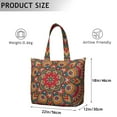 thumbnail image 4 of Boho Chic Paisley Floral Weekender Bag - Interior Zippered Section for Tech Gear, 4 of 5