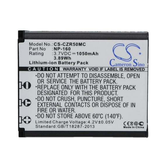 Replacement Battery For Casio 3.7v 1050mAh / 3.89Wh Camera Battery