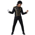 thumbnail image 4 of 3-Piece Pop Star Halloween Costume Set Top with Wig and Glove for Stage Performance Show Retro Role Play Event Dance Star Outfit for Celebration S, 4 of 7