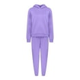 thumbnail image 5 of Lovzfmll Women's 2024 Fall 2 Piece Outfits Sweatsuits Piece Hoodie Long Sleeve Sweatshirt and Casual Long Pants Tracksuit Sets, 5 of 6