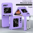 thumbnail image 2 of TECH CIRCLE Case Compatible with Motorola Moto Razr 2022, [Pen Holder] Silm Premium PU Leather Business Folding Hinge Protective Cover Case for Motorola Moto Razr 2022, Purple, 2 of 9