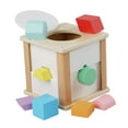 thumbnail image 3 of Centro de actividades de madera para niños pequeños, juguete clasificador de formas, combinación sensorial, bloque de forma Montessori de madera 6 en Hugo Cubo de actividades, 3 of 10