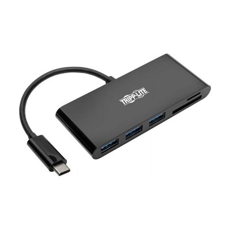 UPC: 0037332209191 | Tripp Lite USB C Hub Multiport w/ 3x USB-A Hub Micro SD SD/MMC Card Reader (U460-003-3AMB)