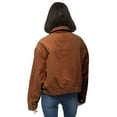 thumbnail image 2 of Feinuhan Women's Casual Corduroy Button Down Long Sleeve Short Jacket Outerwear, Caramel, X-Large, 2 of 6