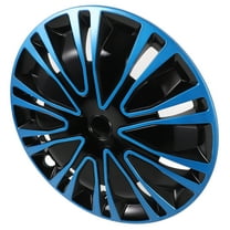 TEHAUX Blue Decorative Wheel Hub Caps for Cars 15 Inch Universal Rim Covers Easy Install Sturdy PP Material