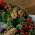 thumbnail image 5 of 14 Inch Christmas Wreath with Pinecones & Berries - Realistic Artificial Greenery Wreath for Front Door, Wall, Window - Indoor/Outdoor Holiday Decor for Home, Office, Porch, 5 of 8