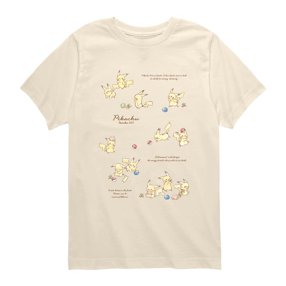 Pokémon - Watercolor Pikachu Playing Short Sleeve Graphic T-Shirt