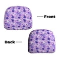 thumbnail image 6 of Kdxio Violet Pattern Print 2 Piece Car Head Rest Covers Set Auto Front/Rear Seats Headrest Cover Universal Fit Most Cars,Sedan, SUV, 6 of 9