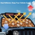 thumbnail image 5 of Psesaysky Orange Daisy Front Windshield Sun Shade Foldable Front Window Sun Shield Visor Fit for Off-road Vehicle Block UV Rays Car Accessories Heat Keep Car Cooler, 5 of 7