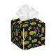 thumbnail image 1 of Balery Pineapple Porta Pañuelos de Cuero con Estampado – Funda Moderna Cuadrada para Caja de Pañuelos, Dispensador 5x5x5'', 1 of 7