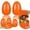 335#Orange, variant on 11.8 In Open Top Easter Egg, Large Plastic Shell With Hinged Lid, Multicolor, Includes Space For Toys Or Gifts, Party Basket Filler Or Egg Hunt Display, Durable Reusable Decoration For Holidays