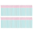 thumbnail image 1 of Unique Bargains 50 Pcs Convenientes Brochas para Cejas para Viajes de Negocios Azul Rosa Nailon Plástico, 1 of 1
