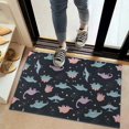 thumbnail image 2 of Black Dinosaurs Stars Pterosaurs Pattern Door Rugs,Washable Non Slip Door Mats Indoor,Decorative Door Mats,Entry Mat Indoor for Entrance,Bedroom,Kitchen,Bathroom,20"x32", 2 of 6