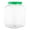Green, variant on VGFVFSKGA Plastic Clear Canister with Twist-Top Lid Screw Top Food Storage Container Ziploc Containers with Screw on Lid for Candy Nuts Wide-Mouth Refillable Storage Containers Food Storage Container