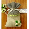thumbnail image 3 of 20 Wedding Jute Favor Bags Rustic With Personalized Custom Paper Tags Small Burlap Bags Party Favor Drawstring Pouches 4"x6.5" inches, 3 of 5