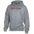thumbnail image 2 of Men's Comfort Wash  Gray Santa Clara Broncos Lightweight Fleece Pullover Hoodie, 2 of 3