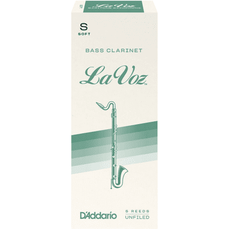 D'Addario La Voz Bass Clarinet Reeds 5-Pack (Soft)