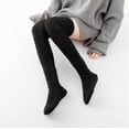 thumbnail image 4 of 1Pair/2Pairs Women's Thigh High Socks Over the Knee Cable Knit Boot Socks, Long Warm Fashion Leg Warmers Winter, 4 of 7