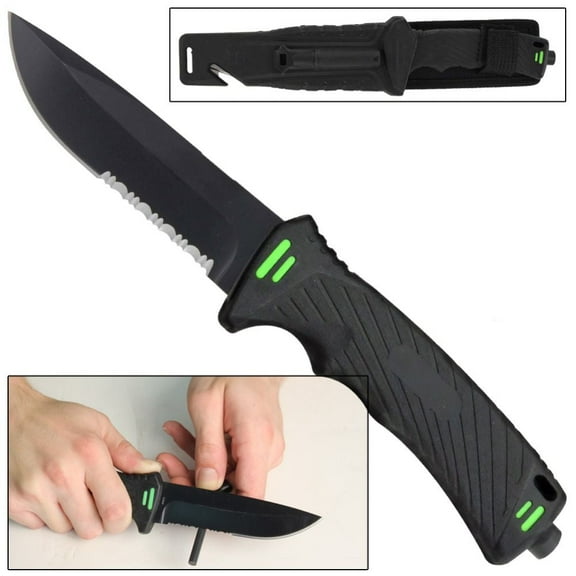 Armory Replicas Dead Weight Tactical Camping Knife Versatile Outdoor Tool 440 Stainless Steel Blade Rubberized ABS Handle