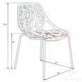 thumbnail image 4 of LeisureMod Dining Chair with Molded Polypropylene Seat and Chrome Legs Tree-Inspired Cutout Back Design Stackable for Modern Home, Kitchen, Cafes Asbury Collection, 4 of 8