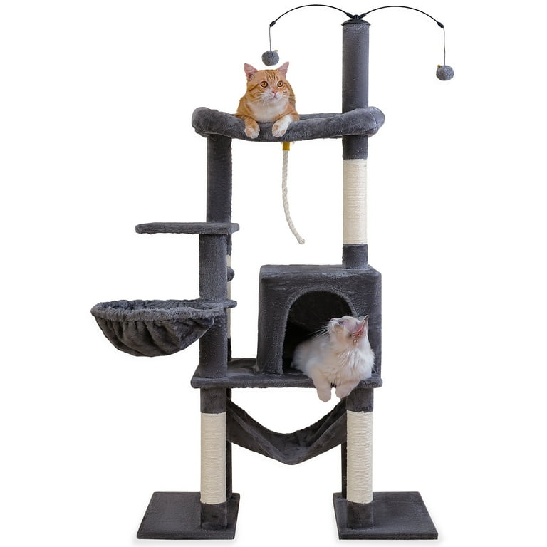 Vibrant Life 58.5inch Multi Level Cat Tree Tower with Interactive